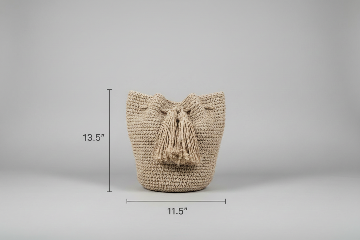 Handmade Cotton Drawstring Bag